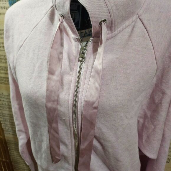 NWT Victoria's Secret Baby Pink Fleece Satin Jacket Small - Picture 6 of 9